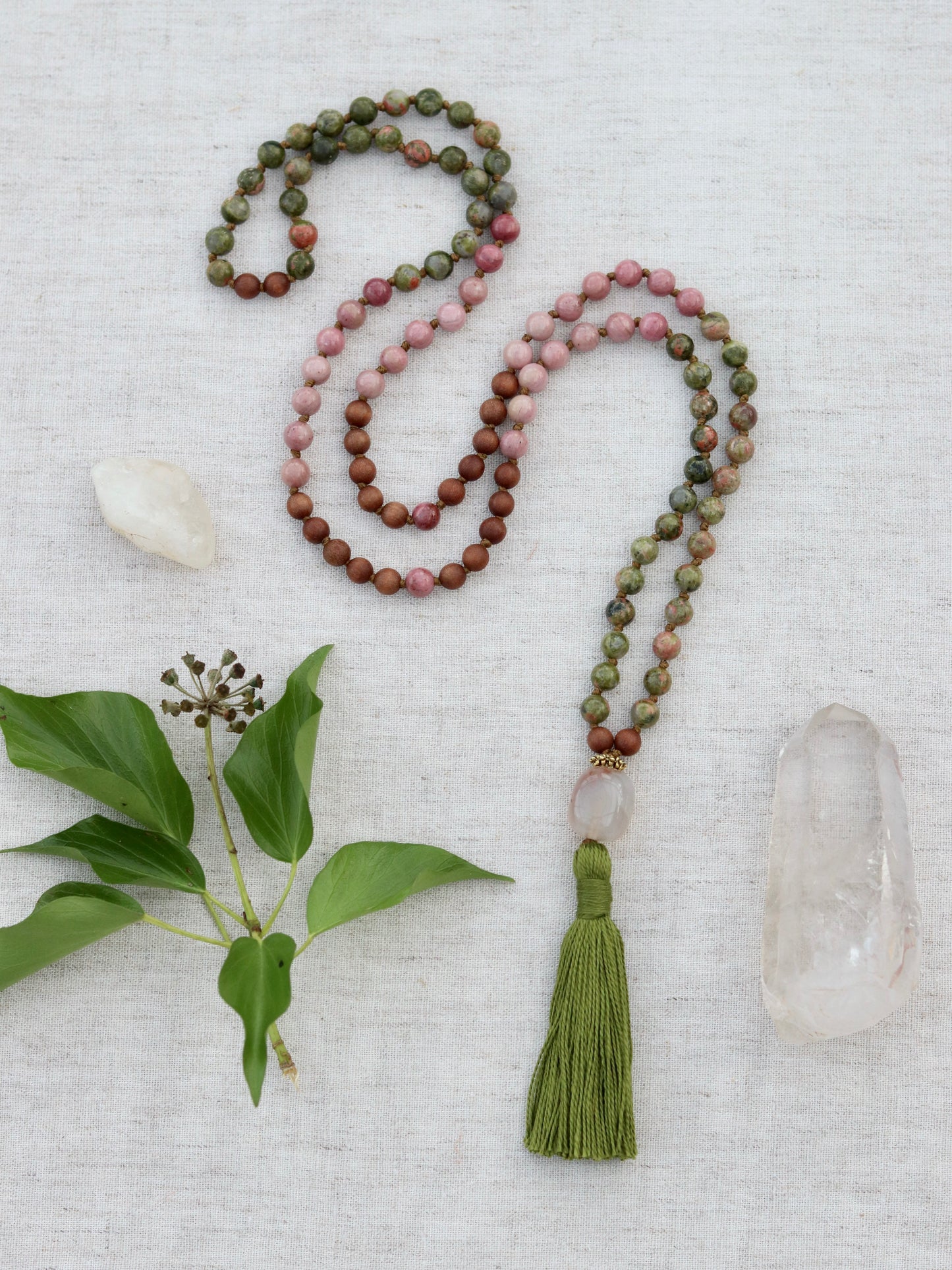 Healing and Harmony - Flower agate, Unakite and Rhodonite image 0