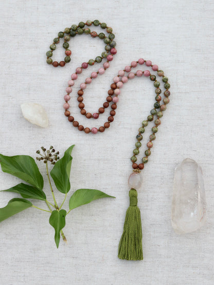 Healing and Harmony - Flower agate, Unakite and Rhodonite image 0