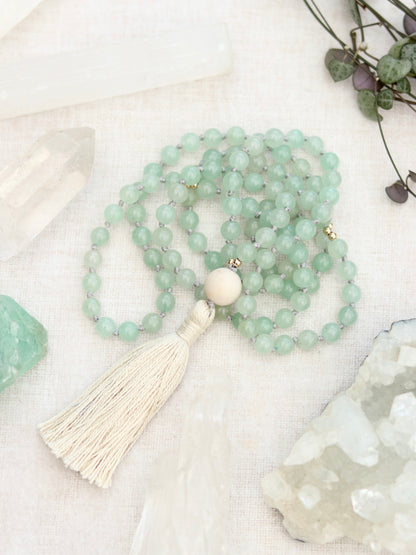 Aventurine and Riverstone Mala