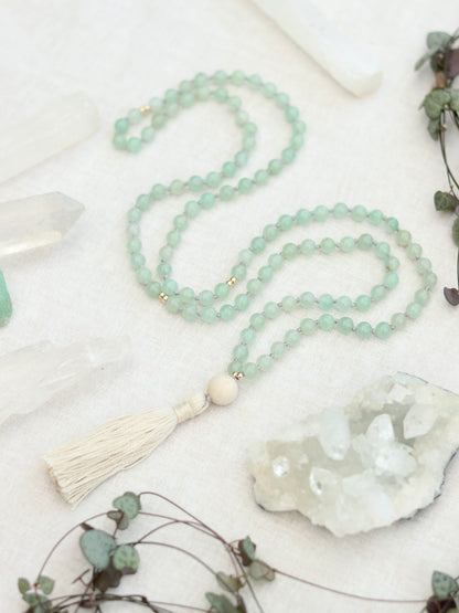 Aventurine and Riverstone Mala