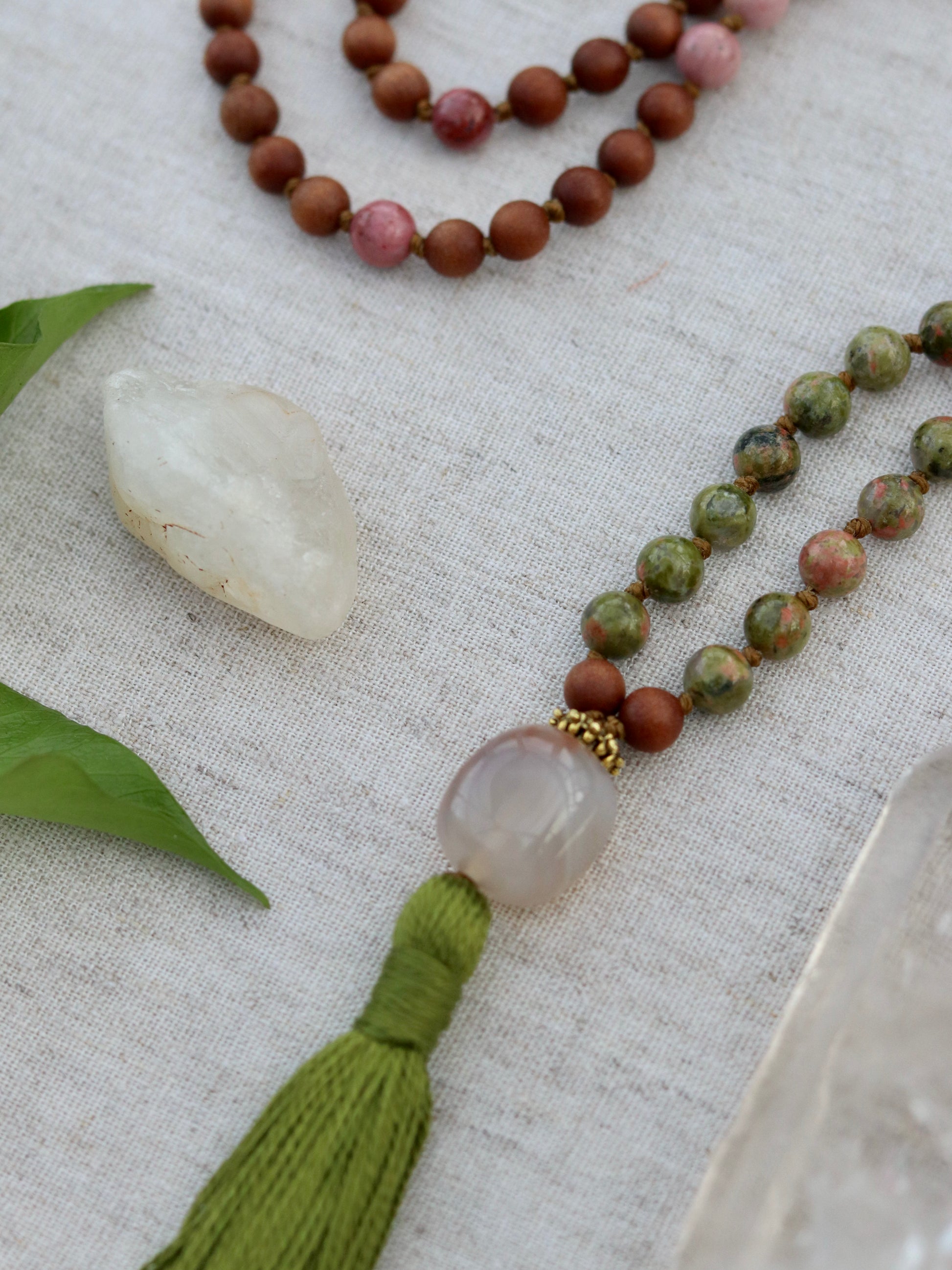 Healing and Harmony - Flower agate, Unakite and Rhodonite image 3